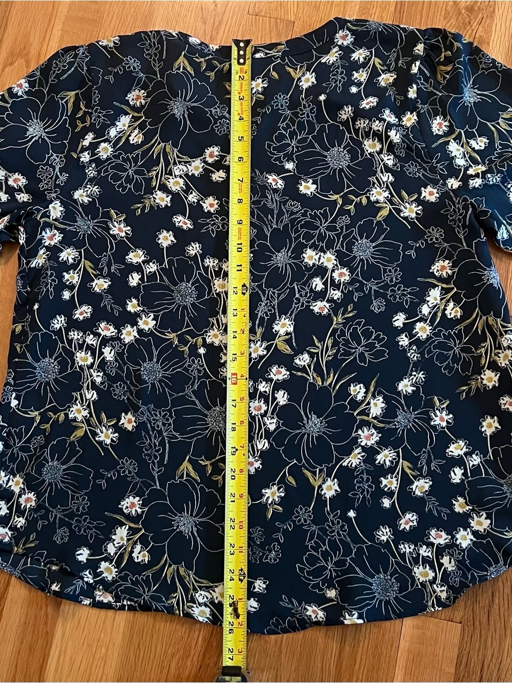 Papermoon Dark Teal Floral Long-Sleeve Blouse - Picture 5 of 5